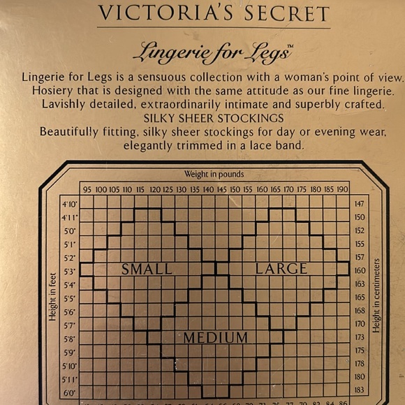 VICTORIA’S SECRET Jet Black Glamour Silky Sheers Stockings thigh-highs Sz M NWT - Picture 3 of 4